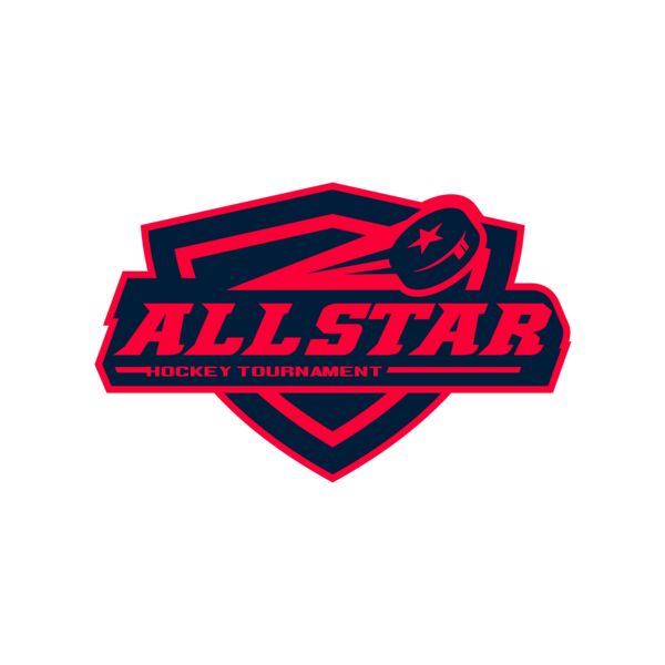All Star Hockey Tournament logo template Thumbnail